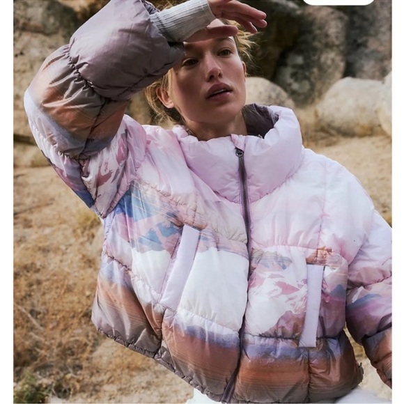 Free People In A Bubble Shine Jacket Size Large - Picture 1 of 5